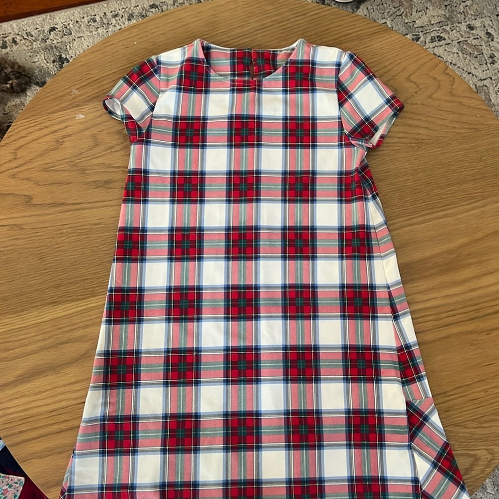 Vineyard Vines Girls Holiday Plaid Dress Size L (14)